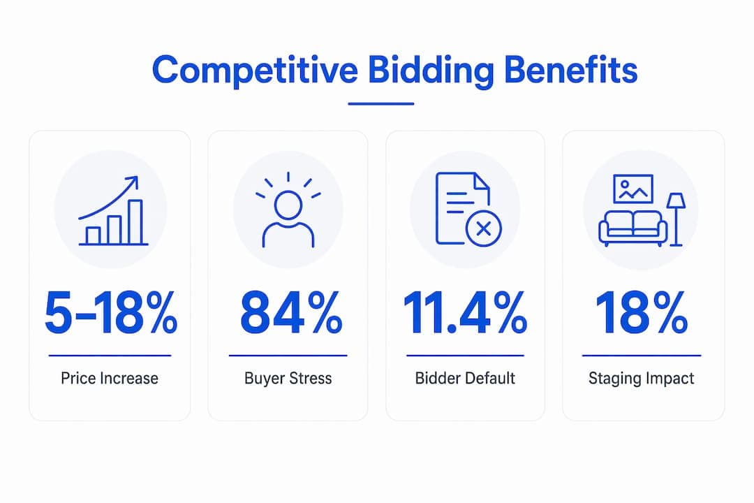Infographic highlighting competitive bidding statistics and benefits