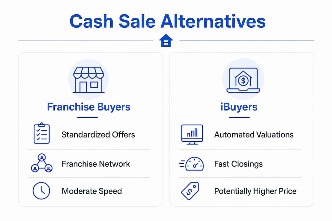 Infographic showing cash sale alternatives comparison for Texas sellers